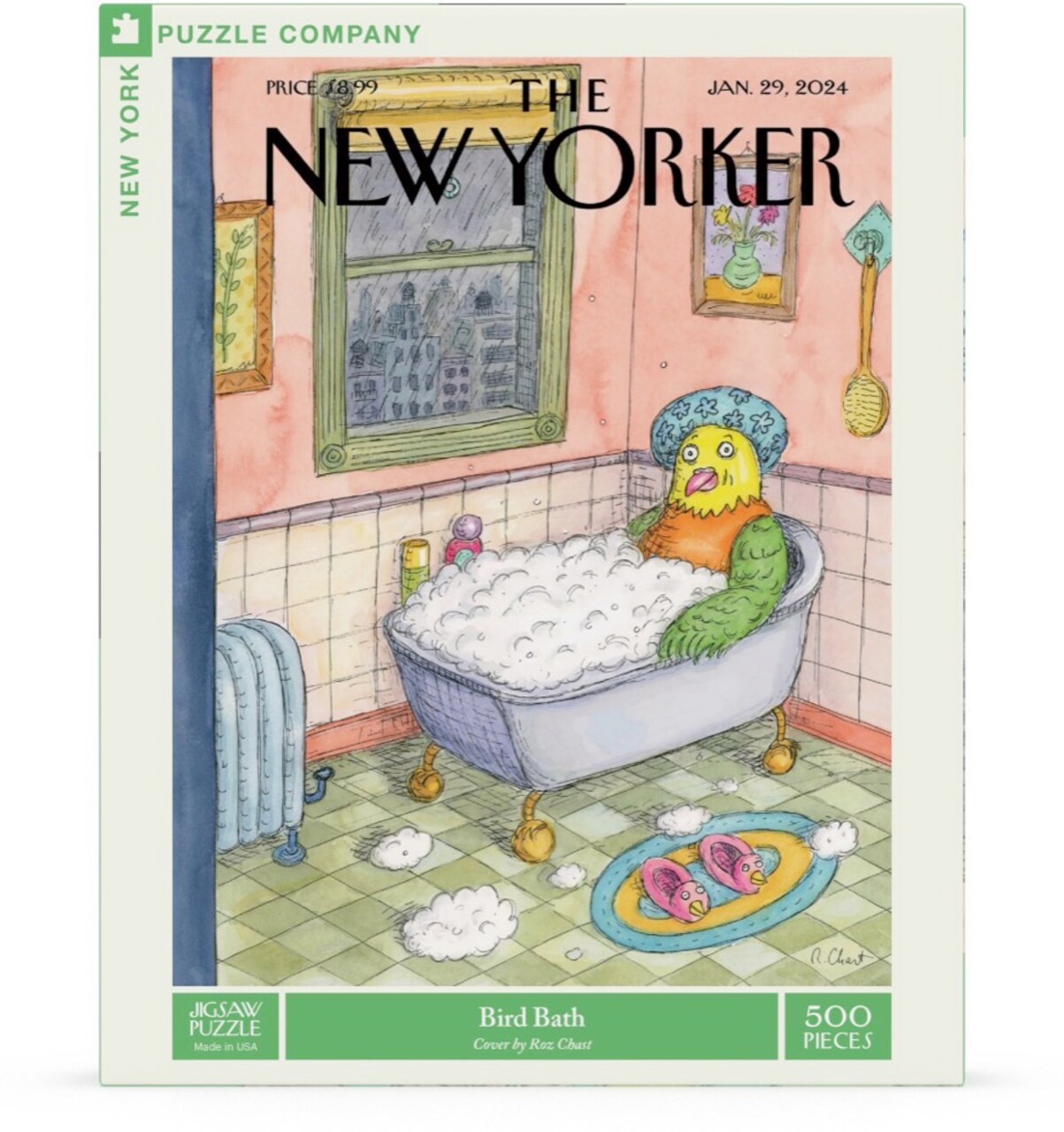 New York Puzzle Company Bird Bath 500 Piece Piece Jigsaw Puzzle